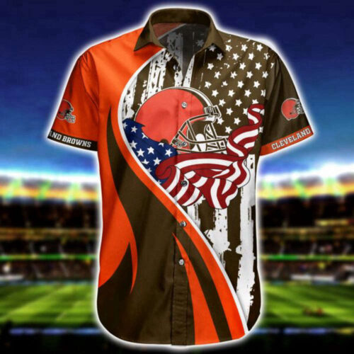 NFL Cleveland Browns Hawaiian Shirt   Flag For This Summer
