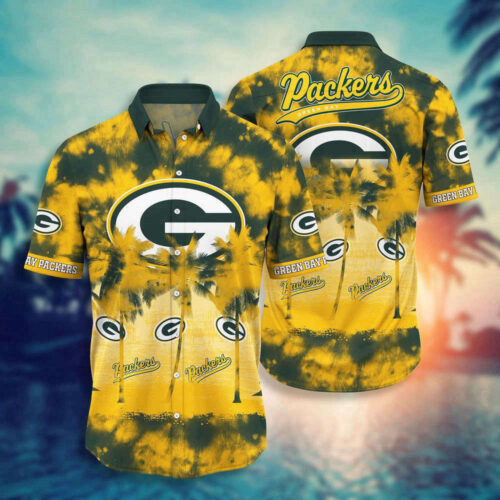 Green Bay Packers Coconut Trees NFL Gift For Fan Hawaiian Graphic Print