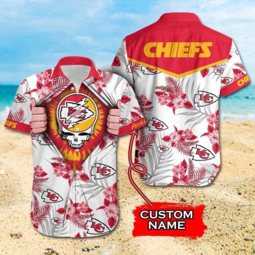 NFL Kansas City Chiefs Grateful Dead Gift For Fan Personalized Hawaiia