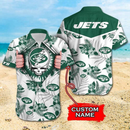 NFL New York Jets Grateful Dead Gift For Fan Personalized Hawaiian