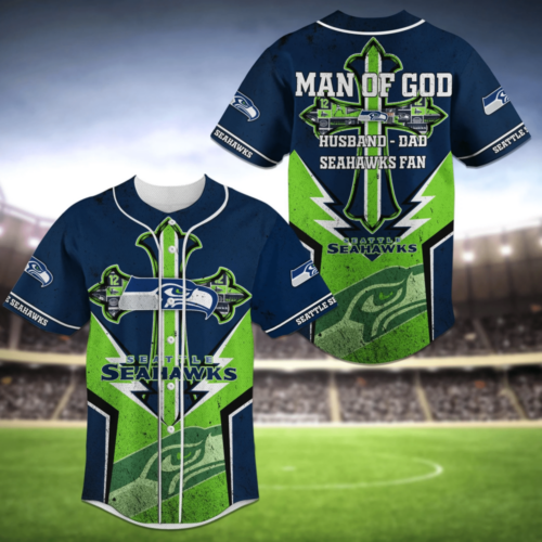 NFL Seattle Seahawks Man of God Baseball Jersey Shirt For Men Women