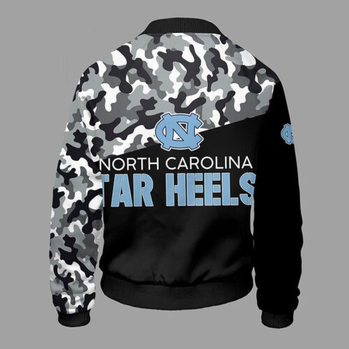 North Carolina Tar Heels Camouflage Blue Bomber Jacket