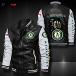 Oakland Athletics Leather Bomber Jacket