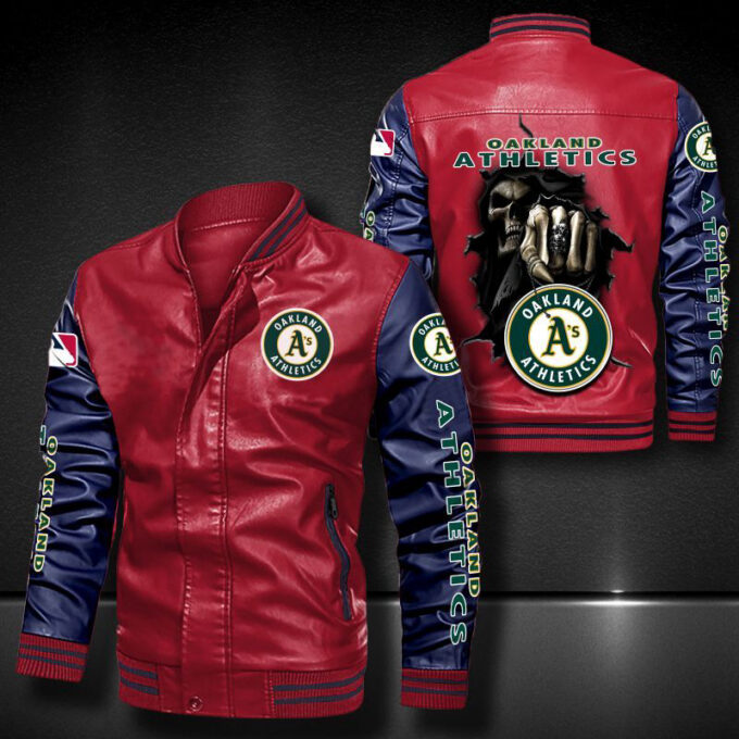 Oakland Athletics Leather Bomber Jacket