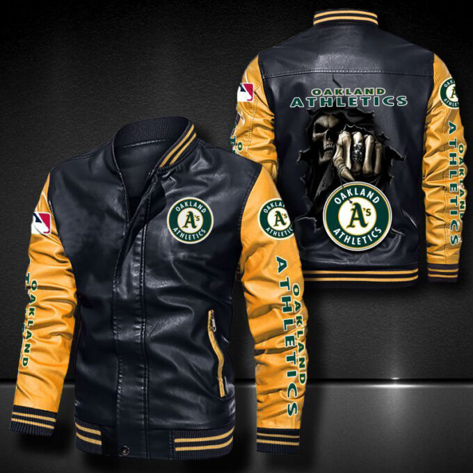 Oakland Athletics Leather Bomber Jacket