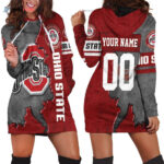 Ohio State Buckeyes Hoodie Dress For Women