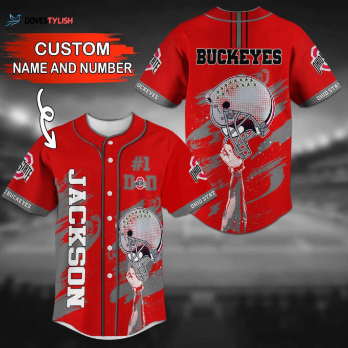 Ohio State Buckeyes Personalized Baseball Jersey BJ0179