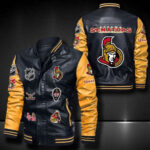 Ottawa Senators Leather Bomber Jacket