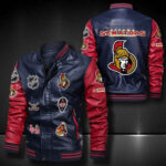 Ottawa Senators Leather Bomber Jacket