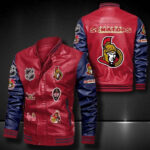 Ottawa Senators Leather Bomber Jacket