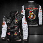 Ottawa Senators Leather Bomber Jacket