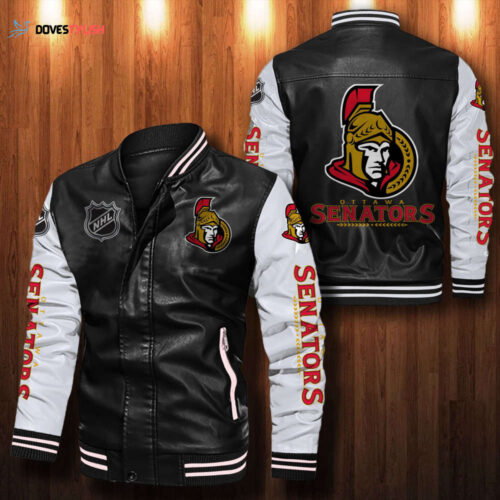 Ottawa Senators Leather Bomber Jacket