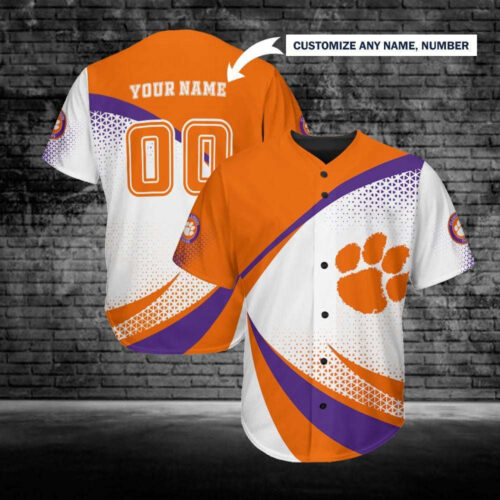 Personalized Clemson Tigers Baseball Jersey Custom Name For Fans BJ0146