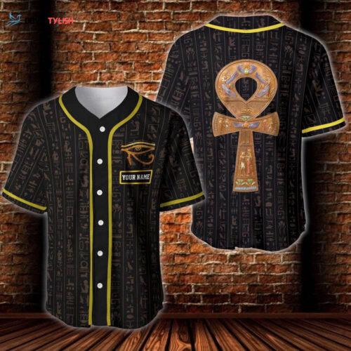 Personalized Custom Name Ancient Egypt 3D Baseball Tee Jersey Shirt Printed 3D Gift For Men Women
