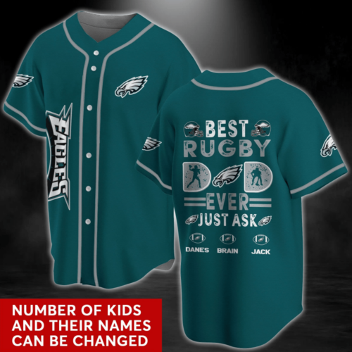 Personalized Philadelphia Eagles NFL Baseball Jersey Shirt with Your Name  For Men Women