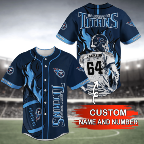 Personalized Tennessee Titans NFL Baseball Jersey Shirt With Your Name For Men Women