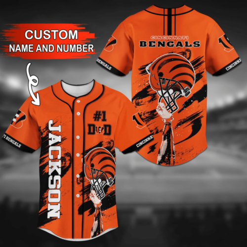 Personalizedize Cincinnati Bengals NFL Baseball Jersey Shirt  For Men Women