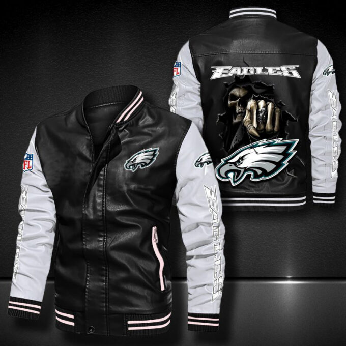 Philadelphia Eagles Leather Bomber Jacket