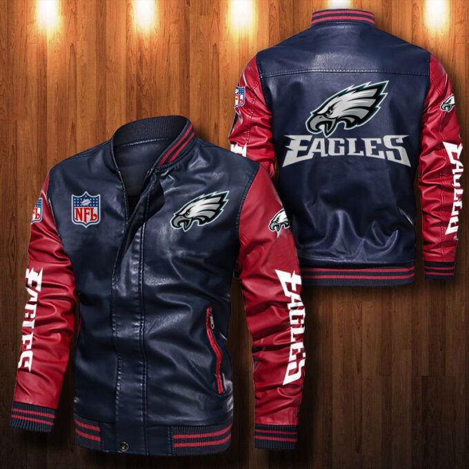 Philadelphia Eagles Leather Bomber Jacket