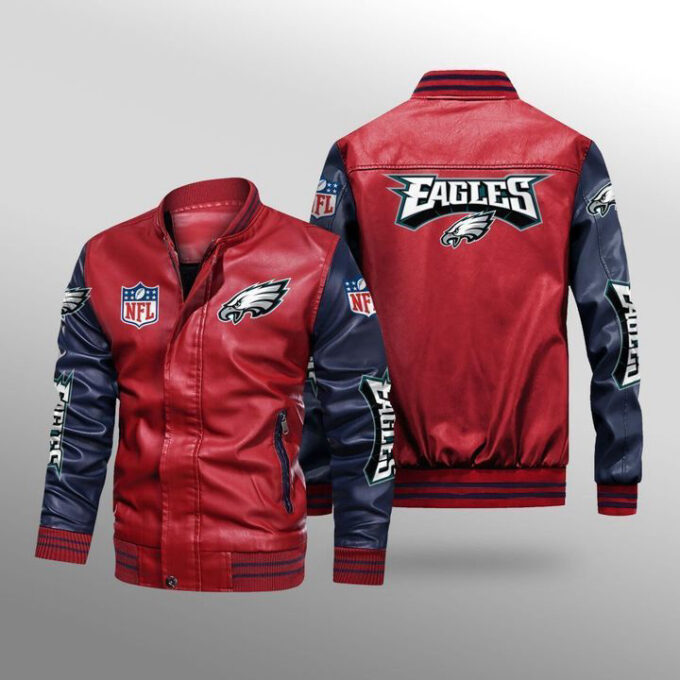 Philadelphia Eagles Leather Bomber Jacket