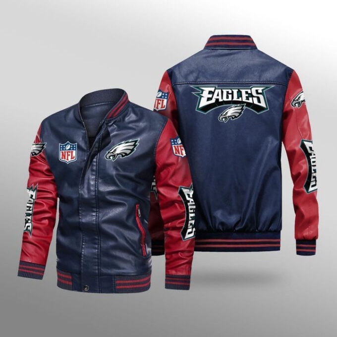 Philadelphia Eagles Leather Bomber Jacket