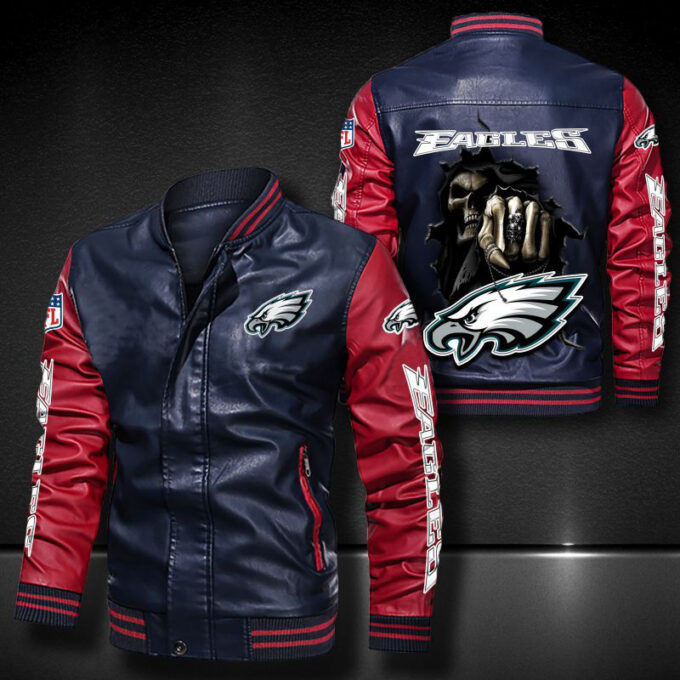 Philadelphia Eagles Leather Bomber Jacket