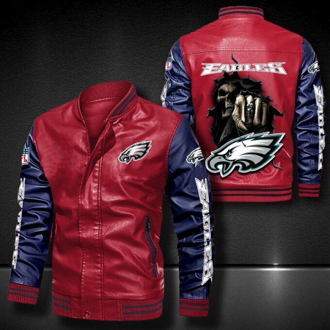 Philadelphia Eagles Leather Bomber Jacket