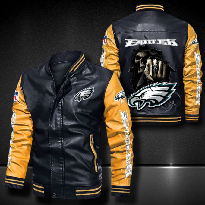 Philadelphia Eagles Leather Bomber Jacket