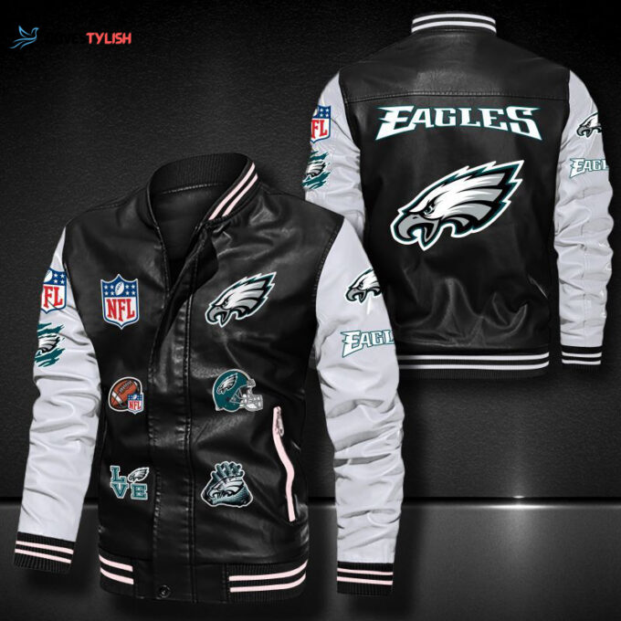 Philadelphia Eagles Leather Bomber Jacket
