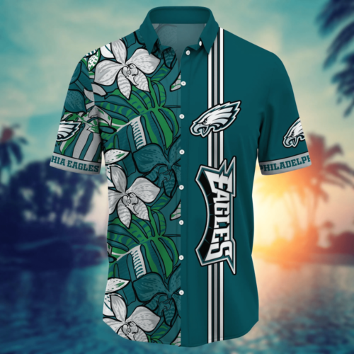 Philadelphia Eagles NFL Flower Hawaii Shirt  For Fans, Summer Football Shirts