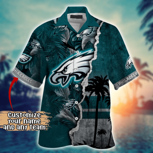 Philadelphia Eagles NFL Flower Hawaii Shirt   For Fans, Custom Summer Football Shirts