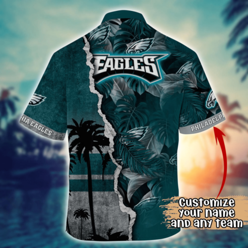 Philadelphia Eagles NFL Flower Hawaii Shirt   For Fans, Custom Summer Football Shirts