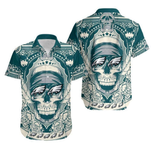 Philadelphia Eagles Skull NFL Gift For Fan Hawaii Shirt