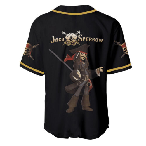 Pirates of the Caribbean Skull Johnny Depp Baseball Jersey