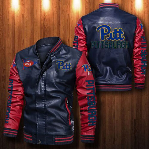 Pittsburgh Panthers Leather Bomber Jacket