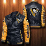 Pittsburgh Penguins Leather Bomber Jacket