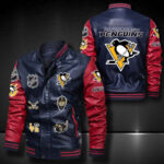 Pittsburgh Penguins Leather Bomber Jacket