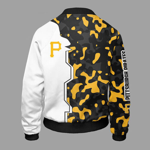 Pittsburgh Pirates Camouflage Yellow Bomber Jacket