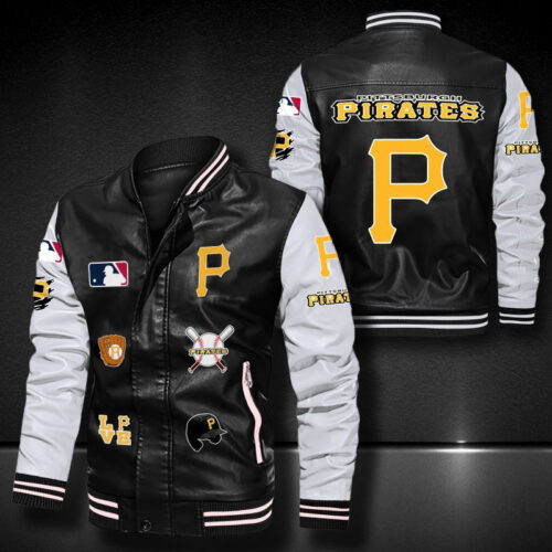 Pittsburgh Pirates Leather Bomber Jacket