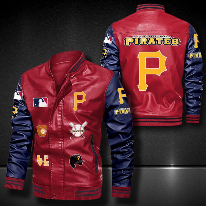 Pittsburgh Pirates Leather Bomber Jacket