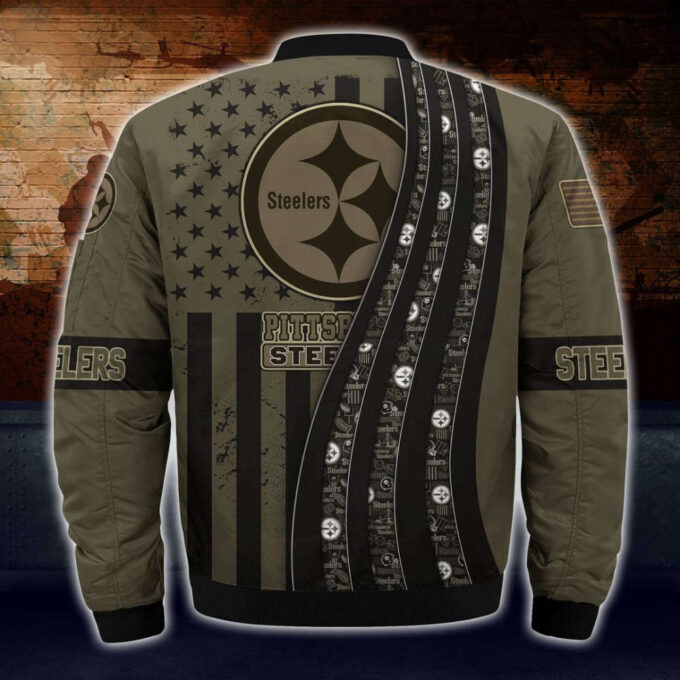 Pittsburgh Steelers Bomber Jacket Camo For This Season