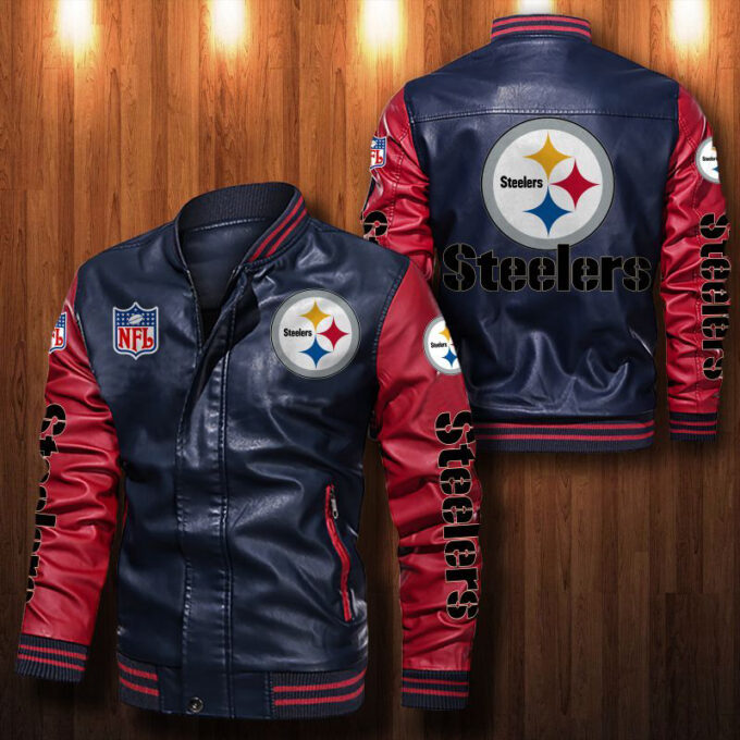 Pittsburgh Steelers Leather Bomber Jacket