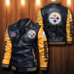 Pittsburgh Steelers Leather Bomber Jacket