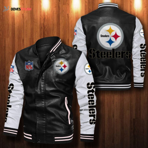 Pittsburgh Steelers Leather Bomber Jacket