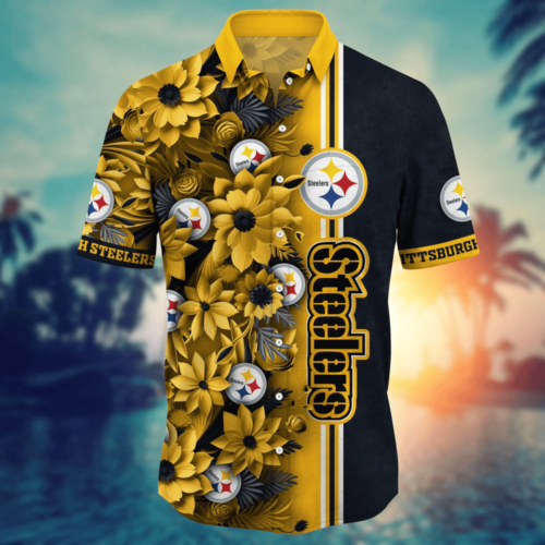 Pittsburgh Steelers NFL Flower Hawaii Shirt  For Fans, Custom Summer Football Shirts