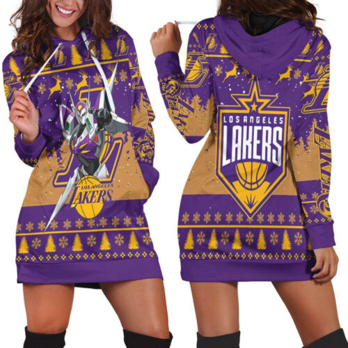 Robot Los Angeles Lakers Hoodie Dress For Women