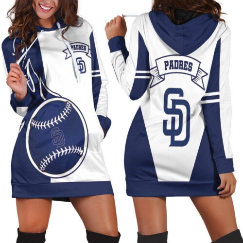 San Diego Padres Hoodie Dress For Women