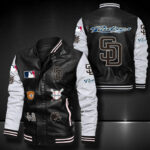 San Diego Padres Leather Bomber Jacket