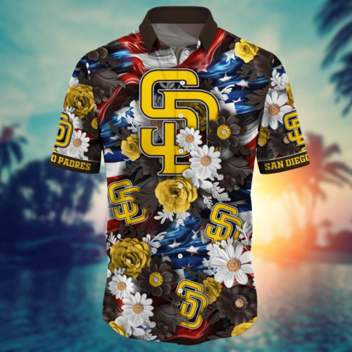 San Diego Padres MLB Hawaii Shirt Independence Day, Summer Shirts