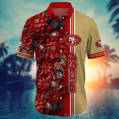 San Francisco 49ers NFL Flower Hawaii Shirt   For Fans, Custom Summer Football Shirts